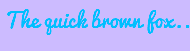 Image with Font Color 00BFFF and Background Color CCBBFF